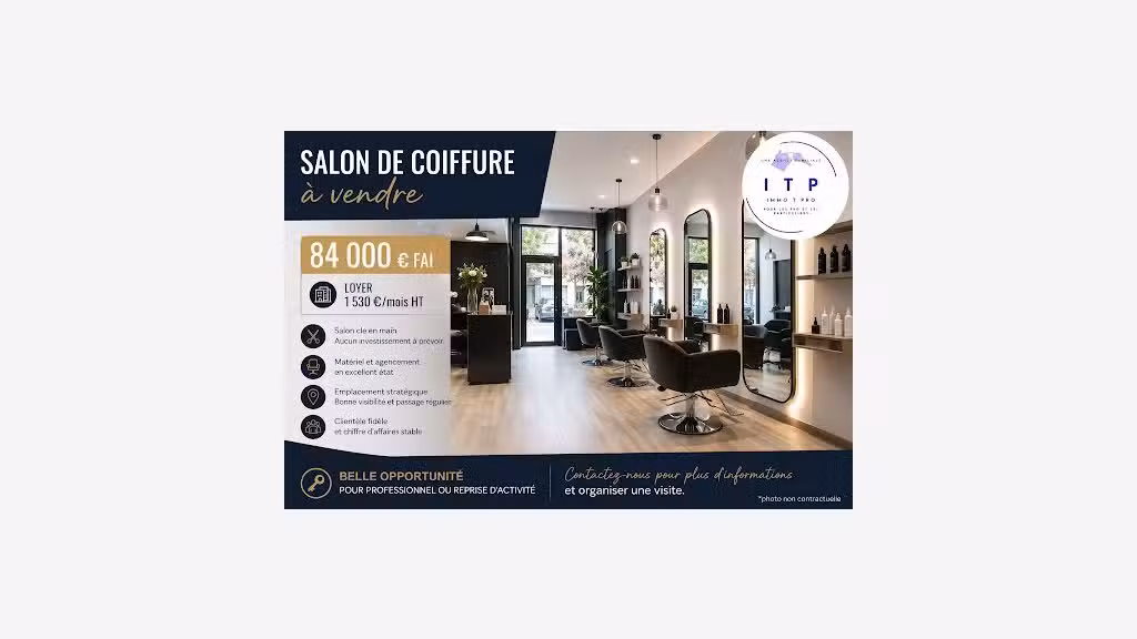 Salon de coiffure à vendre à Brétigny-sur-Orge