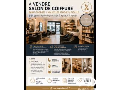 Vente Beauté - Esthétique - Coiffure à Paris 9e