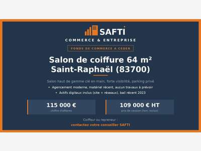 AV salon de coiffure clé en main haut de gamme 83