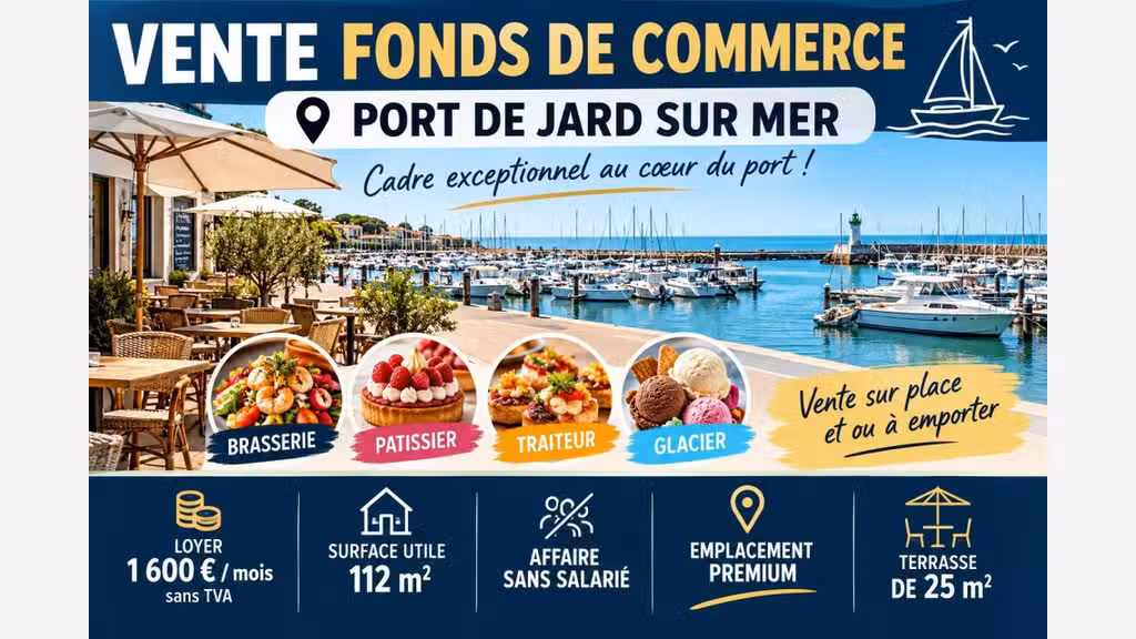 Vente restaurant boulangerie aux Sables d'Olonne