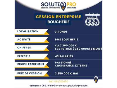 Vente Boucherie - Charcuterie à Libourne