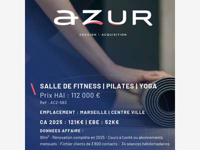 VENTE Studio Pilates / Yoga Marseille Centre