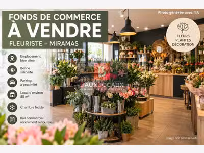 Vente FDC fleuriste bien situé Miramas