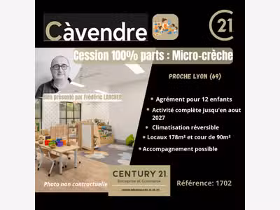 Vente parts sociales micro-creche proche Lyon