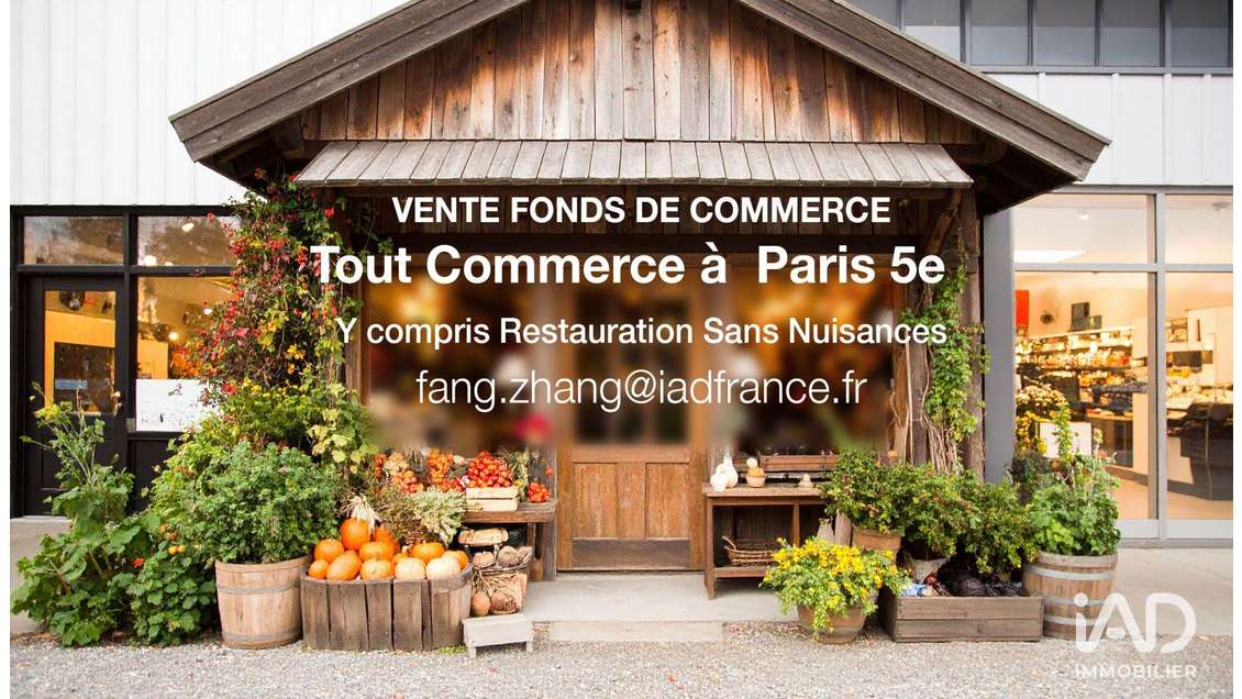 Vente fonds de commerce empl premium à Paris 75005