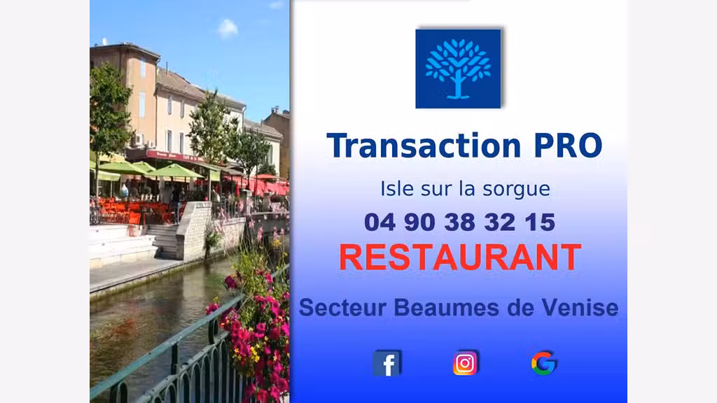 A vendre restaurant terrasse à Beaumes De Venise