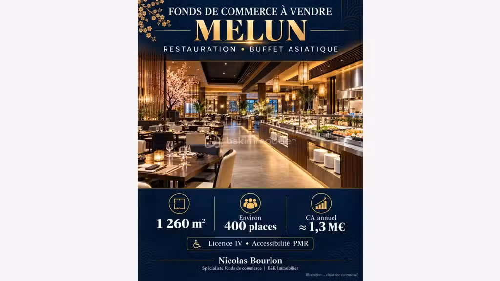 A vendre restaurant asiatique à Melun centre