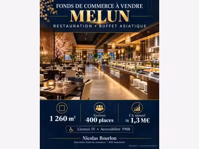 A vendre restaurant asiatique à Melun centre