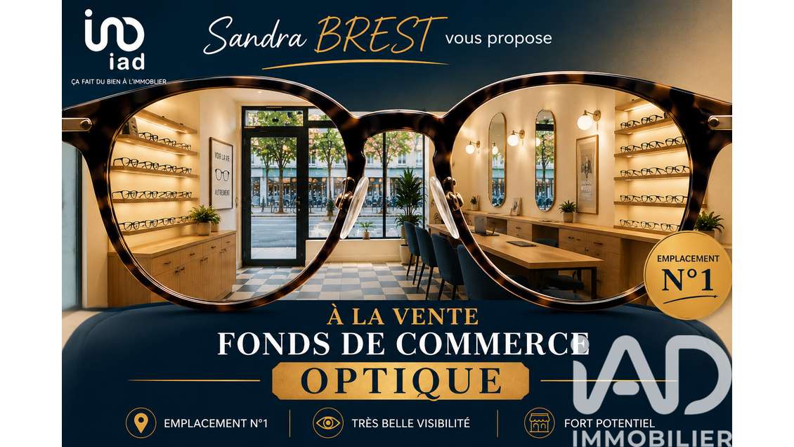 Vente FDC optique beauté empl N°1 à Paris 75015