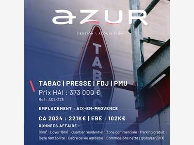VENTE Tabac Presse FDJ PMU à Aix-en-Provence