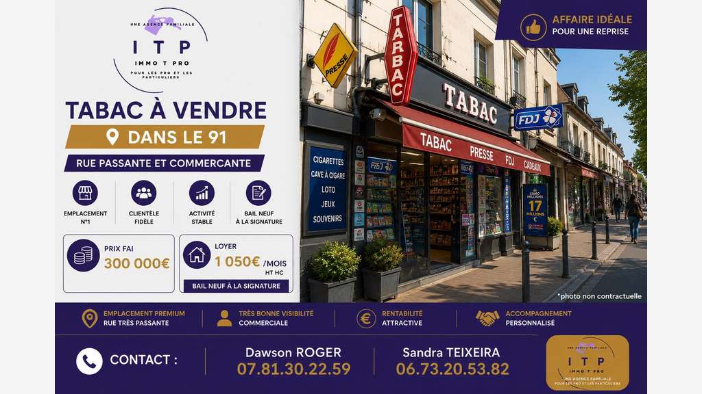AV FDC tabac presse FDJ en coeur de l'Essonne (91)