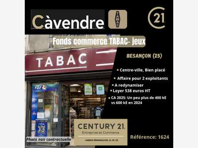 Vente bureau de tabac  jeux à Besançon