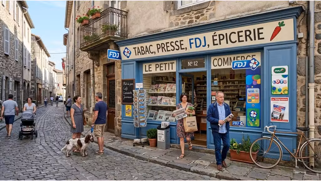 AV tabac presse FDJ épicerie murs et fonds 63