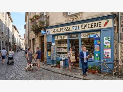 AV tabac presse FDJ épicerie murs et fonds 63