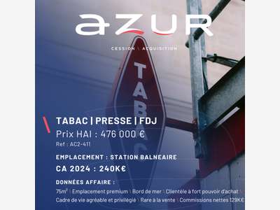 VENTE Tabac Presse en bord de mer