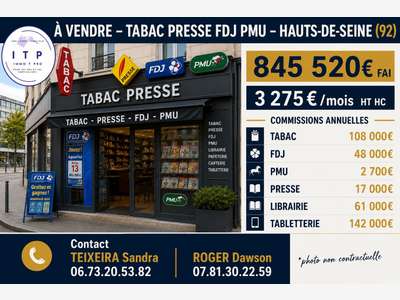 AV magnifique tabac presse FDJ PMU belle ville 92