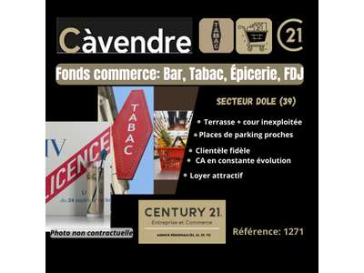 Vente Bar - Brasserie - Tabac à Dole