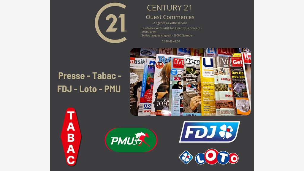 Vente FDC Tabac presse en centre ville Finistère