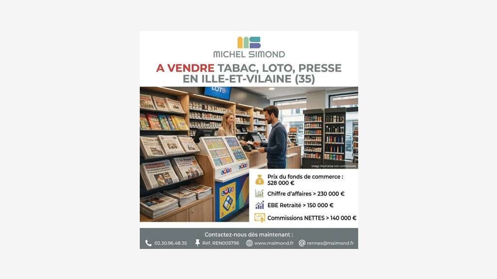 FDC tabac loto presse à vendre en Bretagne