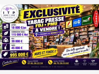 Vente murs et fonds tabac presse FDJ PMU à Mennecy
