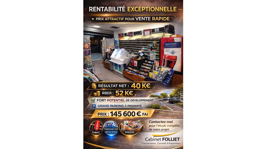 Vente FDC tabac presse jeux à Metz empl de choix