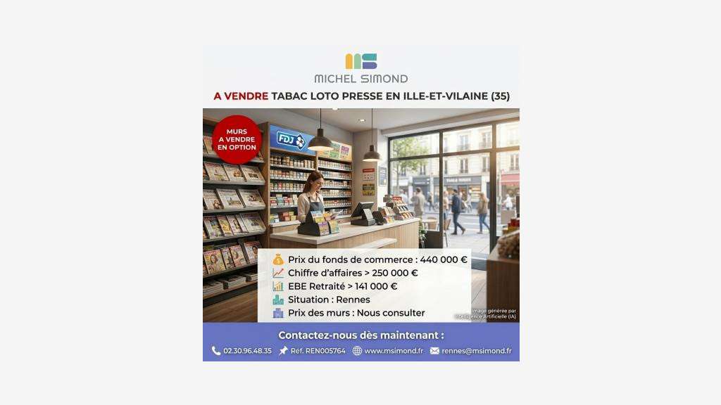 FDC tabac loto presse à vendre à Rennes