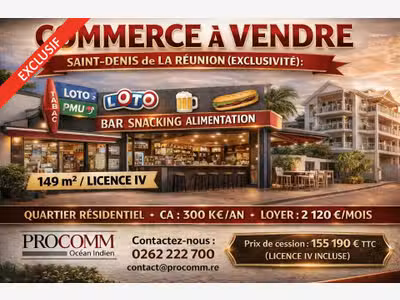 Bar tabac snack alimentation à vendre Saint-Denis