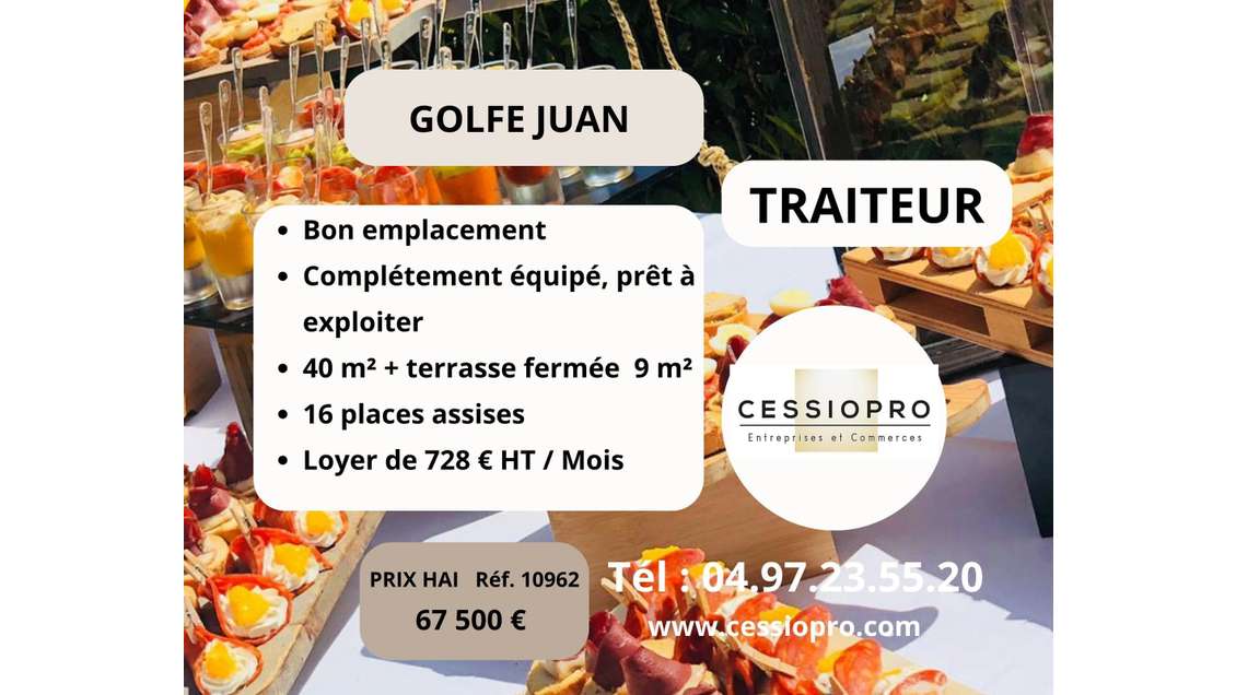 Cède FDC traiteur état neuf bon empl à Golfe Juan