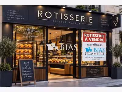 Vente rôtisserie traiteur épicerie terrasse Paris