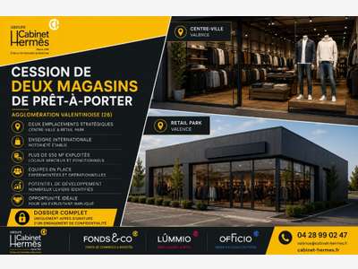 Vente deux magasins de prêt-a-porter à Valence