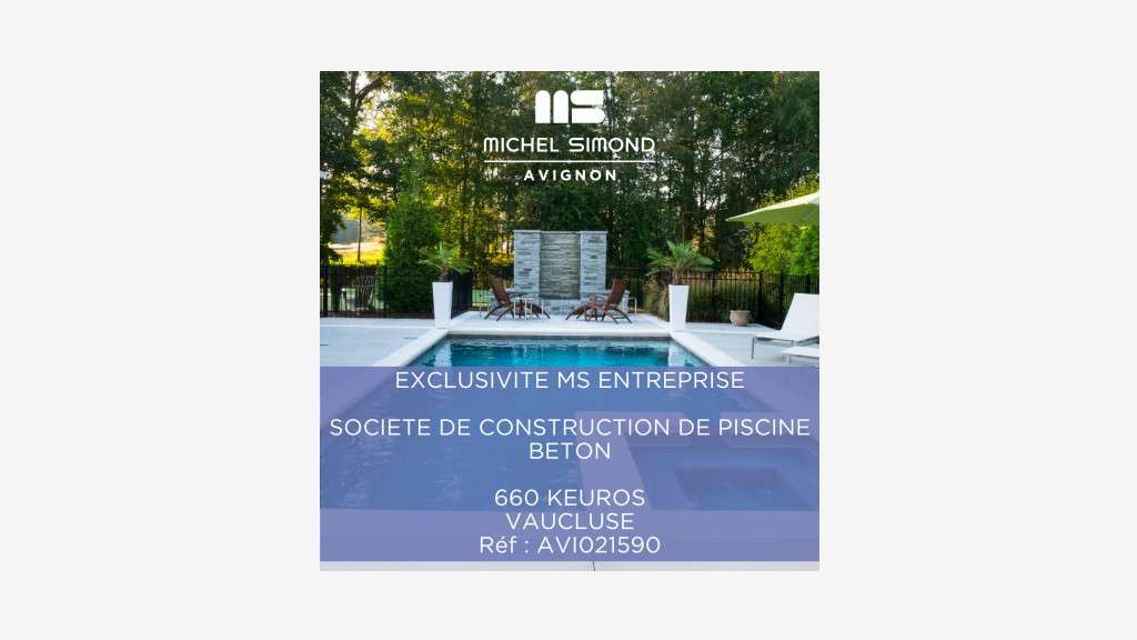 Cède société fabrication de piscines en Luberon