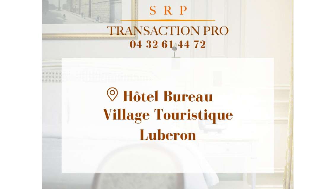 Vente FDC hôtel 3 *** village touristique Luberon