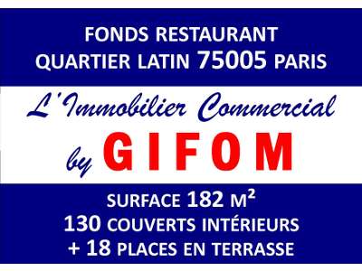 Vente Restaurant à Paris 5e