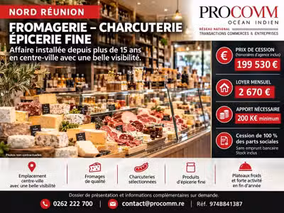 Vente fromagerie 100 % parts sociales à Saint Paul