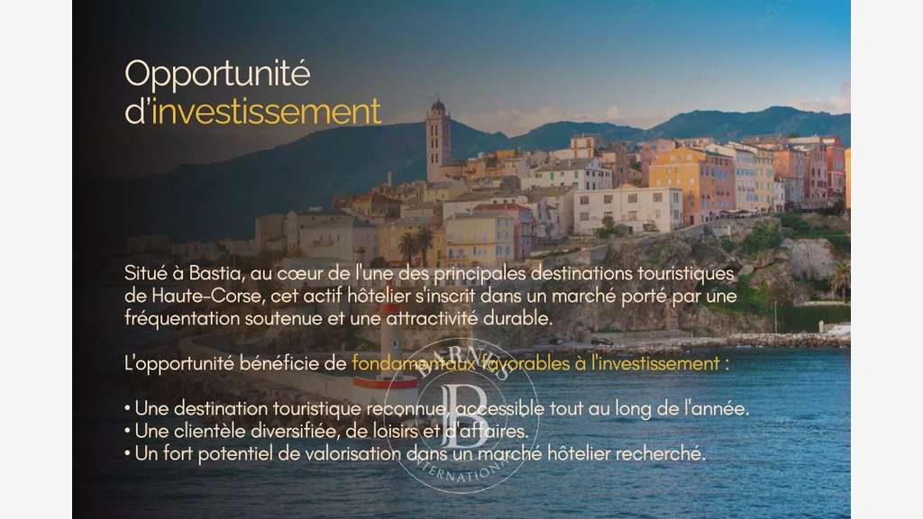 Actif hôtelier fort potentiel à vendre à Bastia