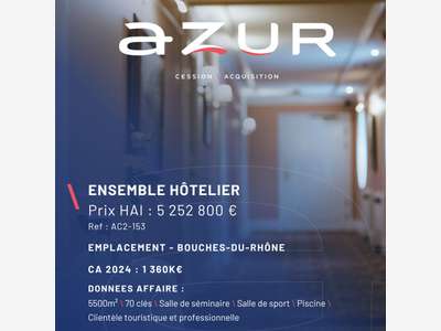 VENTE Ensemble hôtelier murs et titres 70 clés