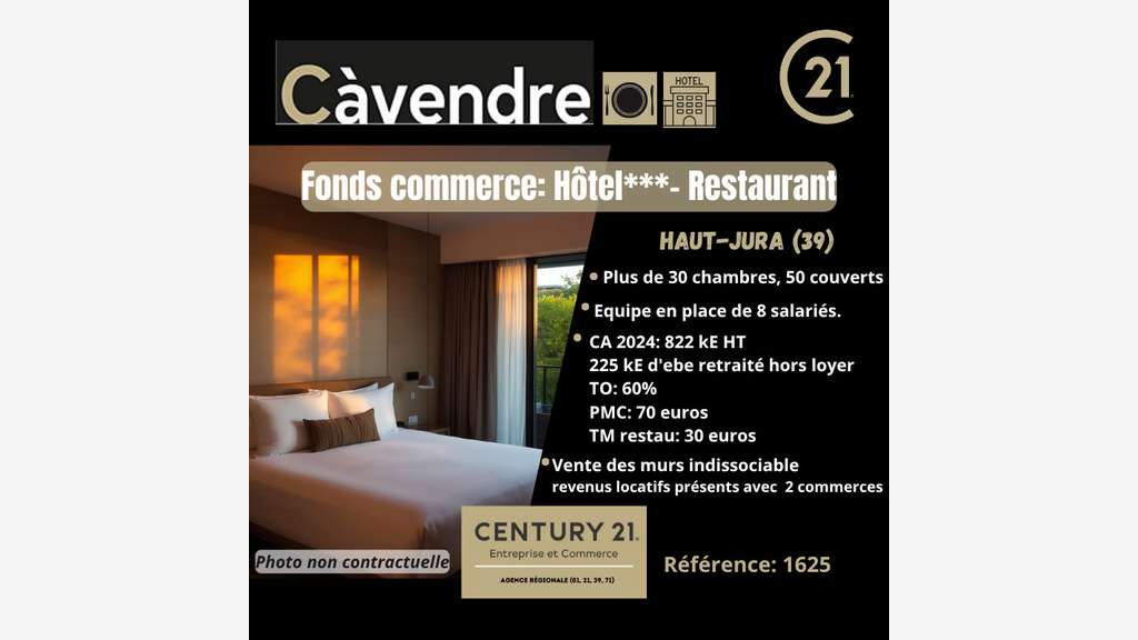 Vente hôtel de gestion plus de 30 n° Haut Jura