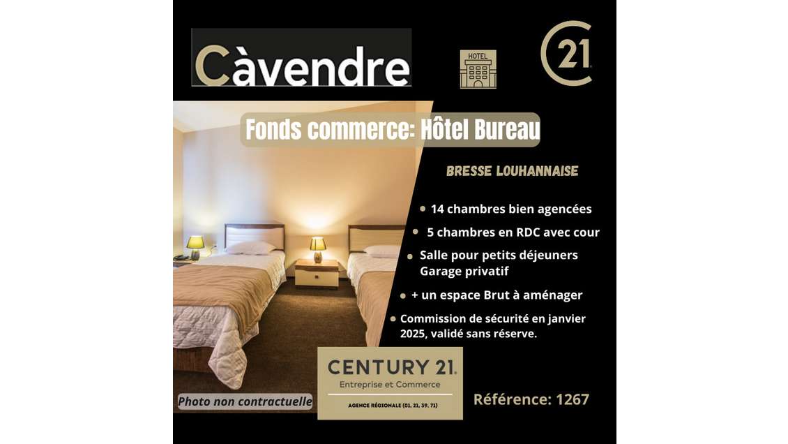 Vente hôtel bureau secteur Bresse Louhans