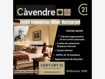 Vente hôtel restaurant très bel empl à Macon