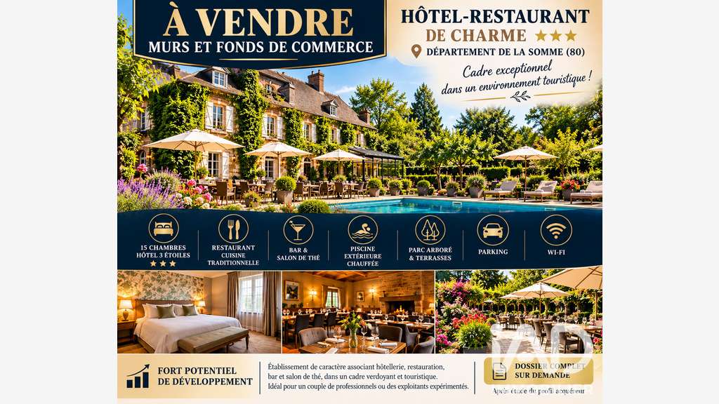 Vente hôtel murs et fonds à Maresquel-Ecquemicourt