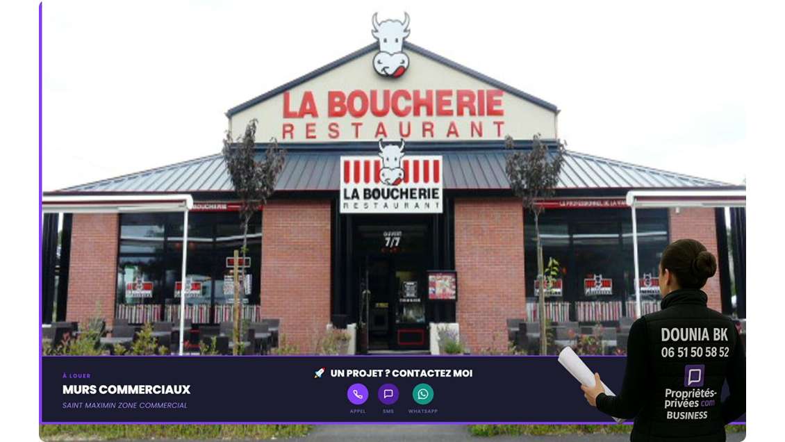 Vente murs commerciaux libres 440m² à St Maximin