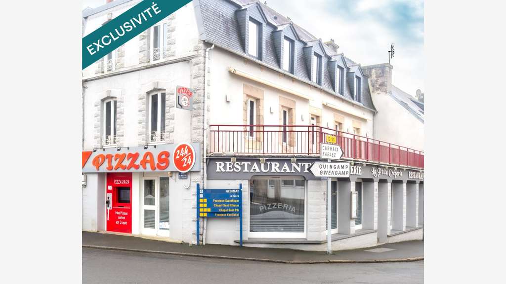 Vente murs et FDC restauration 220m² à Callac