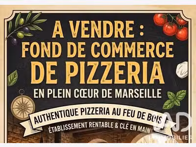 Vente pizzeria feu de bois à Marseille axe passant