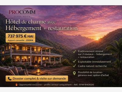 Hôtel restaurant de 500m² à vendre à Saint Benoit
