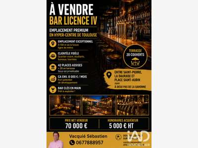 AV bar licence IV emplacement premium Toulouse