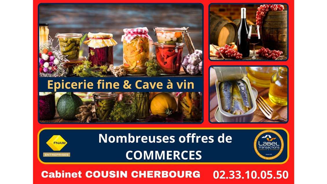 Cède épicerie fine cave à vins Barneville-Carteret