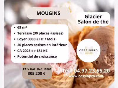 Vente FDC glacier salon de thé à Mougins