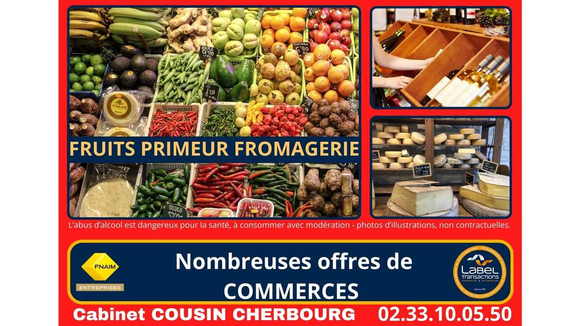 Vente FDC primeur cave à fromage et vin Les Pieux