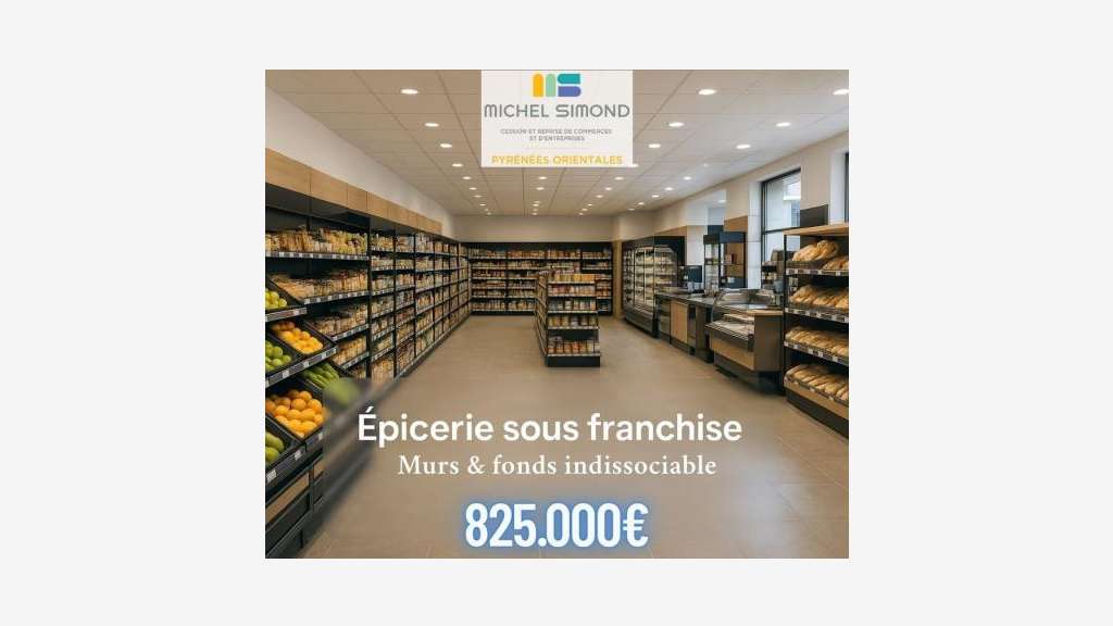 Vente FDC épicerie de 220m² village dynamique 66
