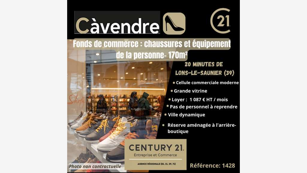 Cession FDC vente de chaussures ville dynamique 39